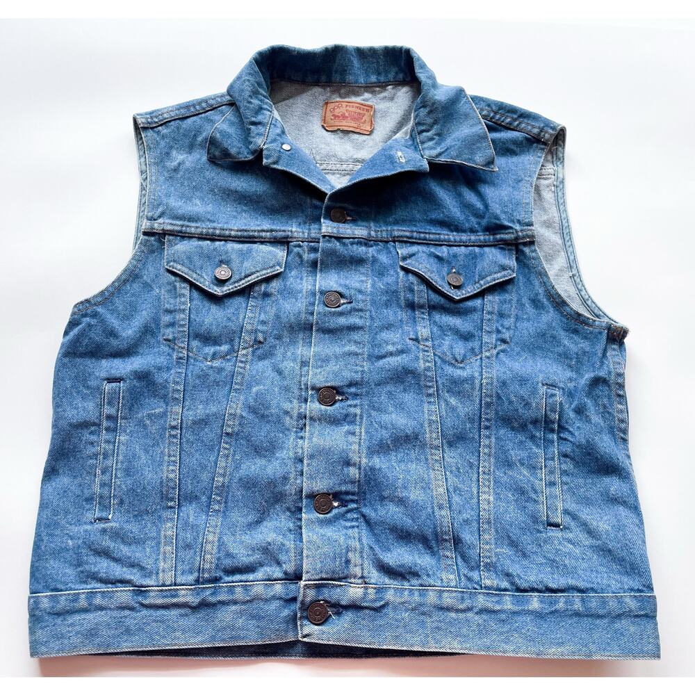 Vintage Gap Pioneer Heavy Weight Denim Vest Size 44
